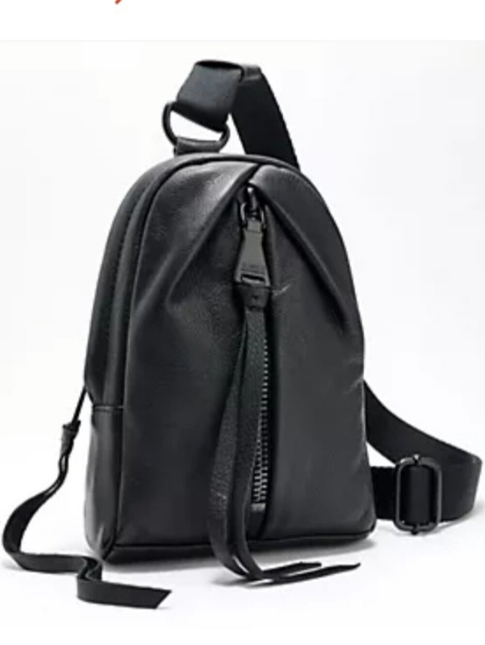 AIMEE KESTENBERG Leather Black " Tamitha " Sling Bag Backpack & Crossbody Bag